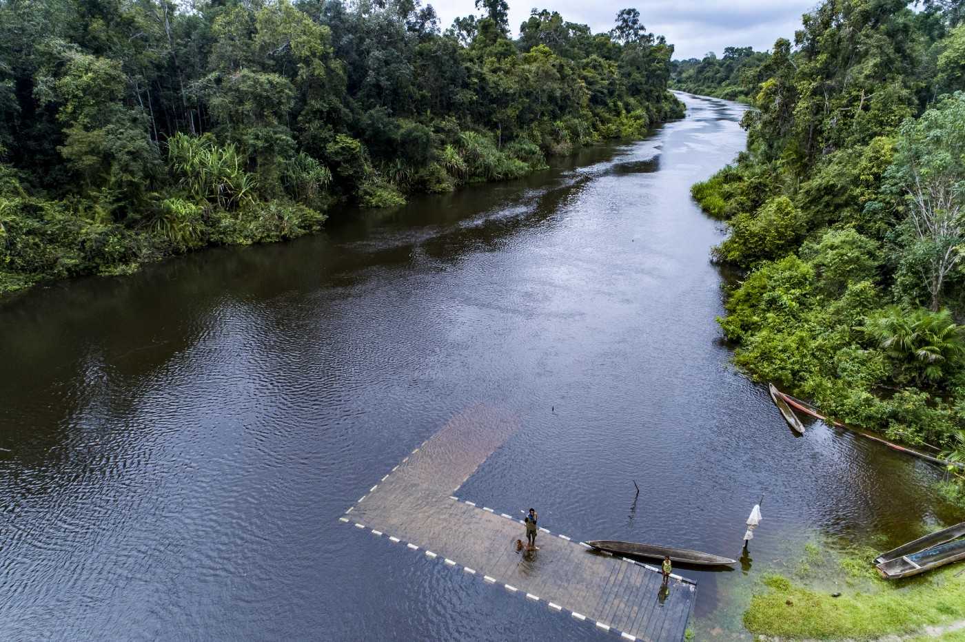 Pier in a village on the fringes of the Tanah Merah project, 2017.