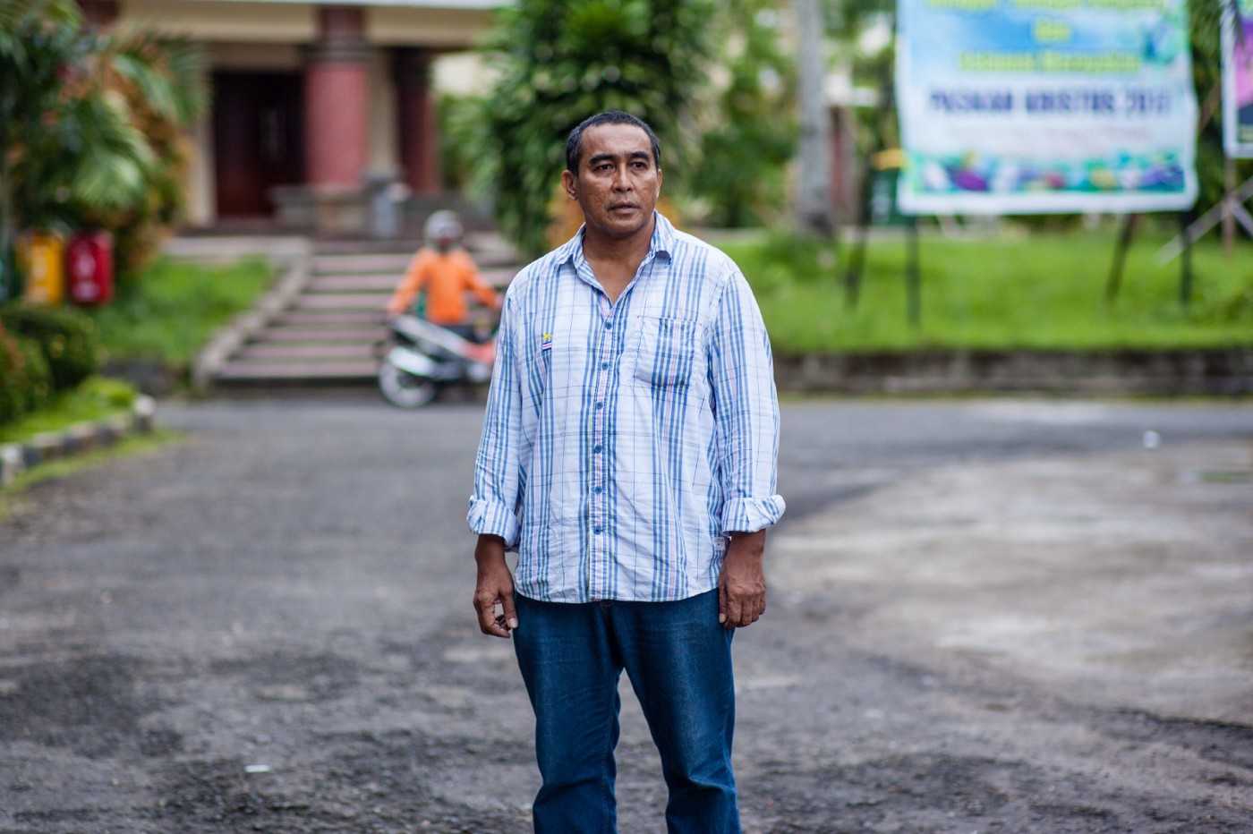 Jacky Manuputty at the headquarters of the Protestant Church of Maluku in Ambon, in 2017.