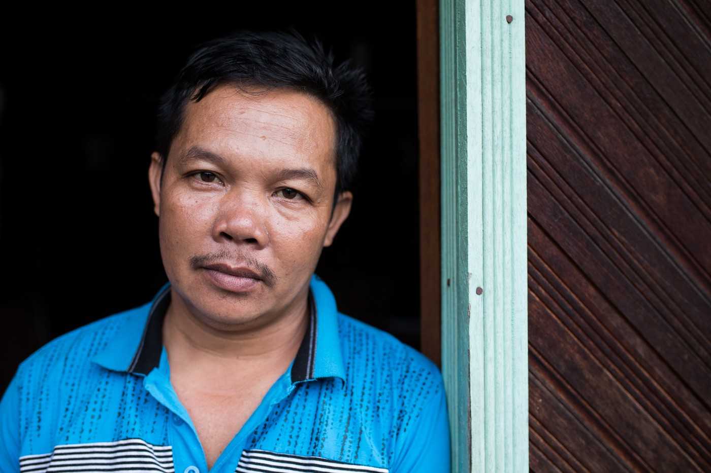Dinur, head of Sare Rangan village. Photo by Sandy Watt for The Gecko Project
