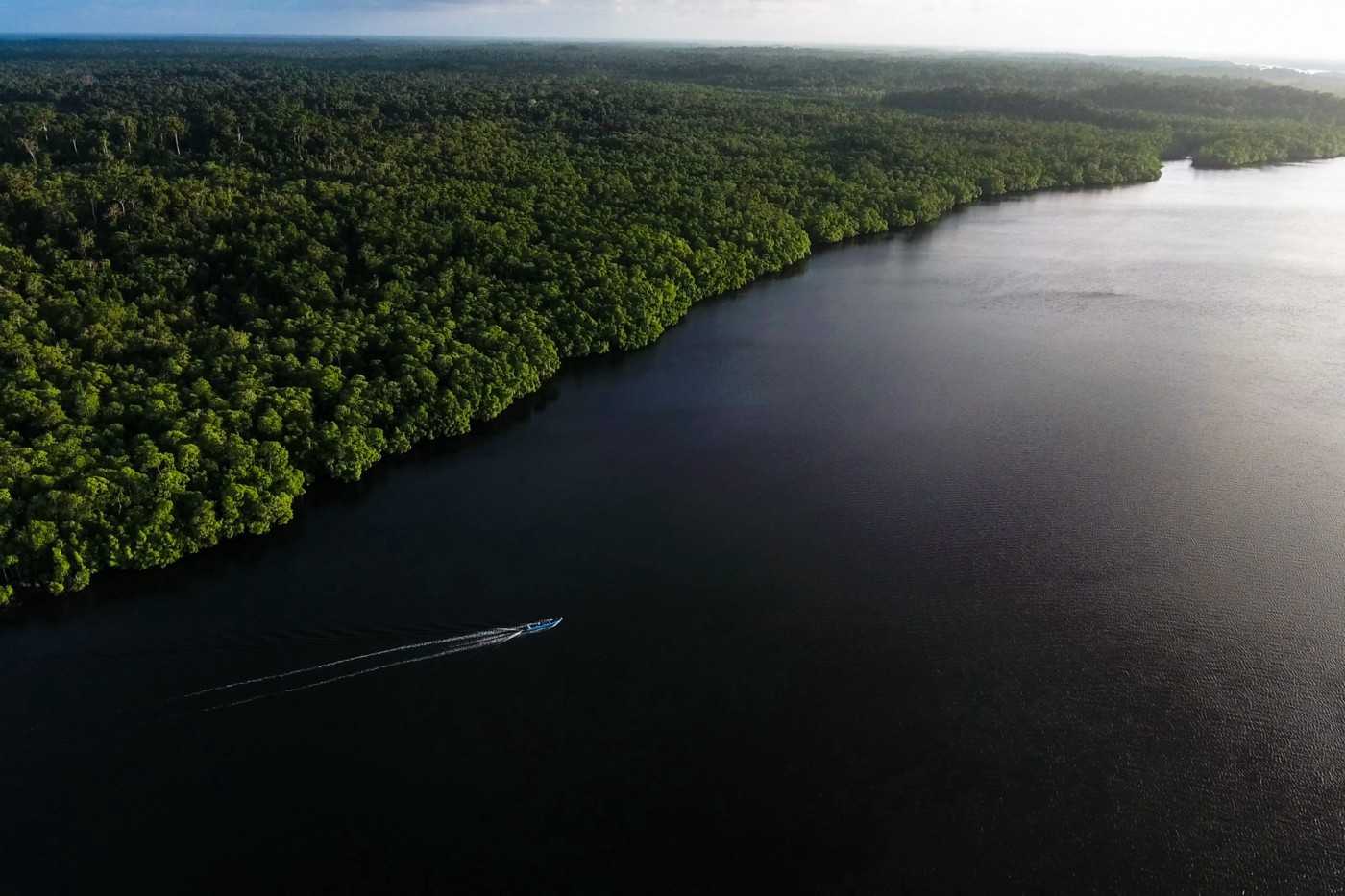 A motorboat in Aru. By Forest Watch Indonesia.