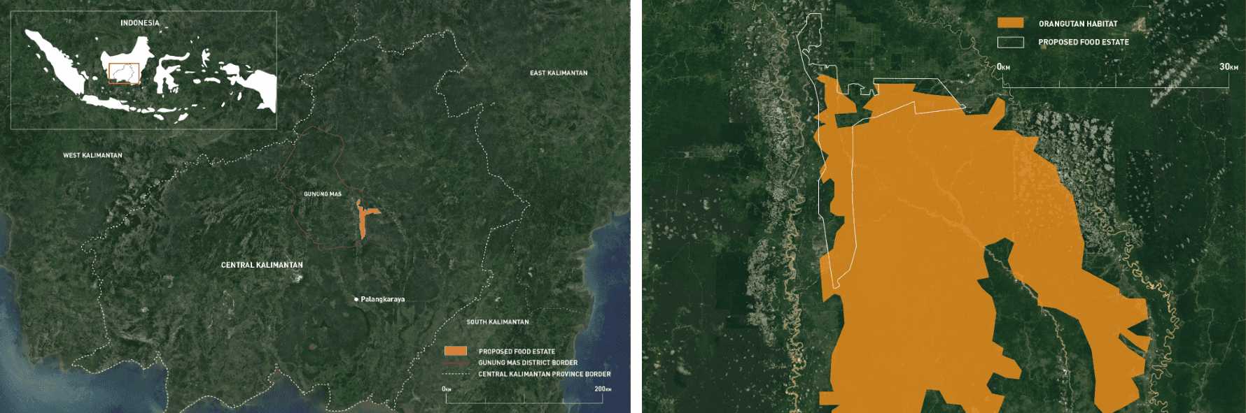The location of the food estate proposed by the Minister of Defence.