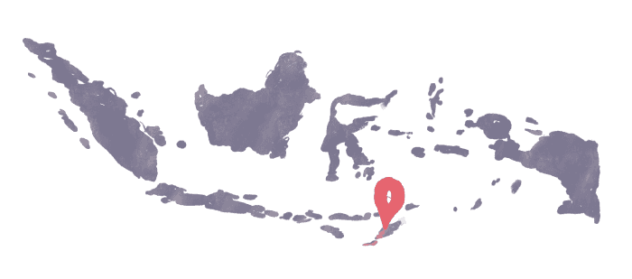 Map of Mollo's location in Indonesia.