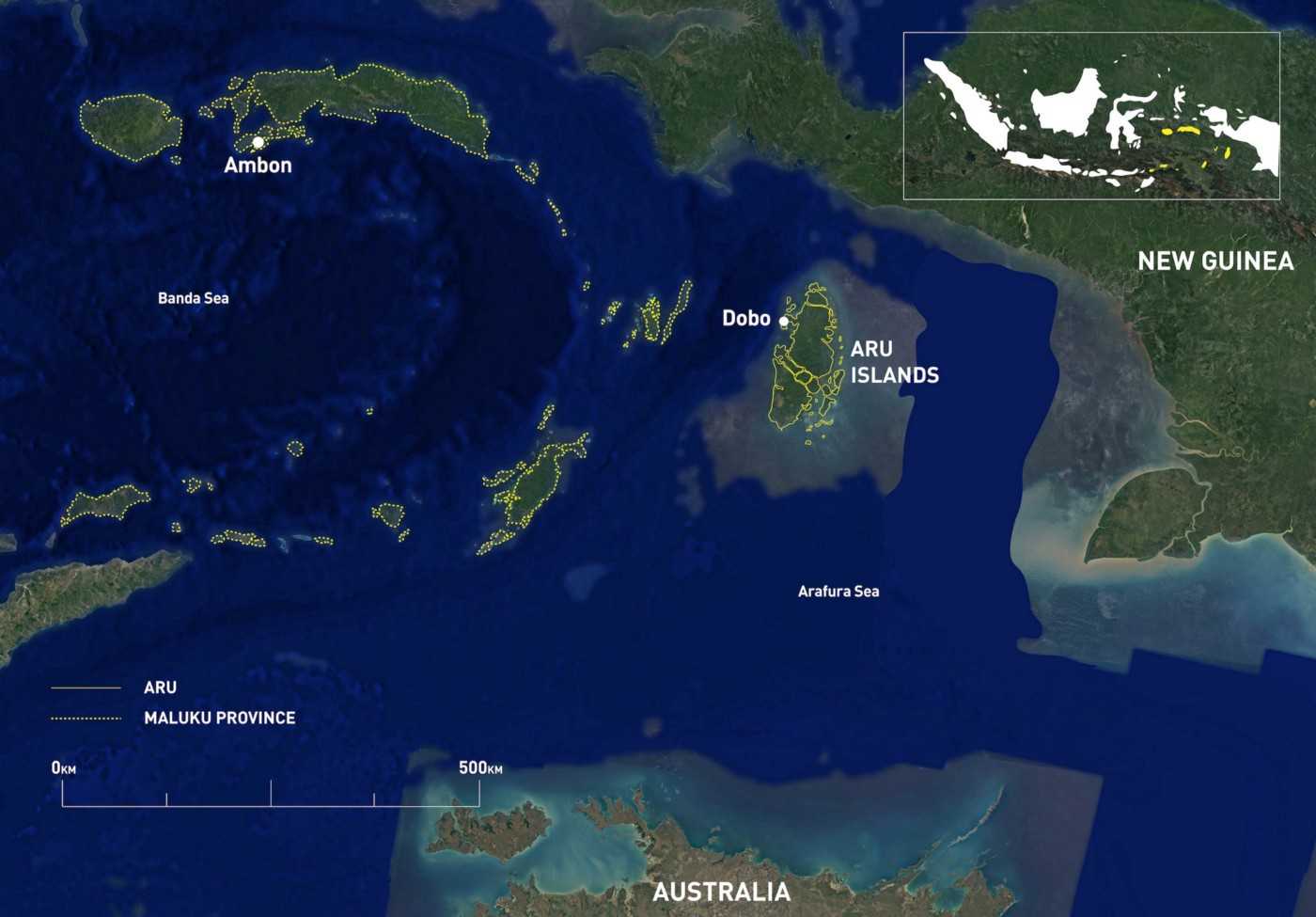 Map of the Aru Islands