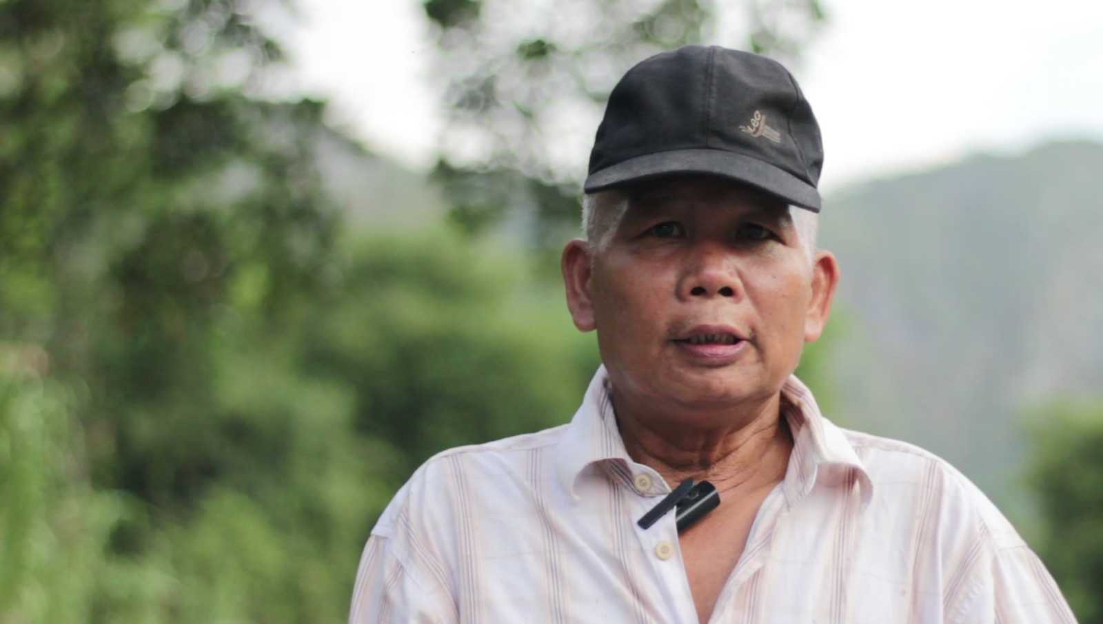 Arbaini, commonly known as Abah Nateh, in Nateh Village, Hulu Sungai Tengah Regency, in March 2021.