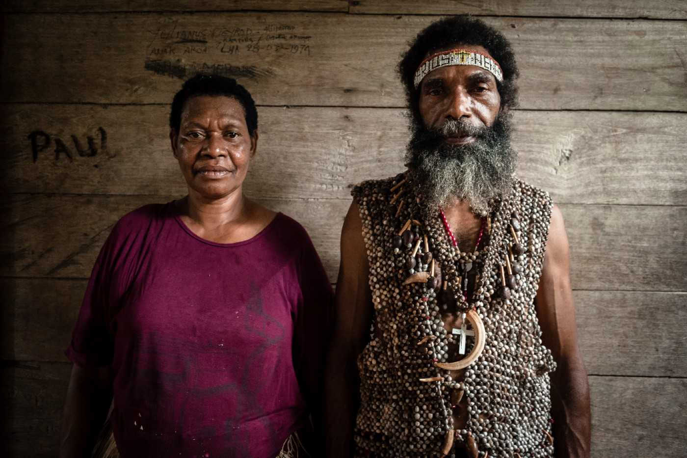 Darius Nenop, 45 years old, and his wife, Veronika.